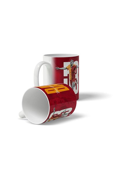OFFSIDE Peace Alper Indomitable Mug Yellow Red Design Printed Gift Mug Cup Porcelain Cup