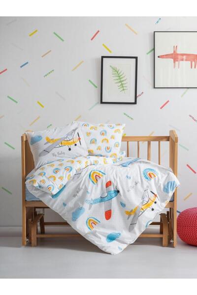 Cotton Box طقم لحاف أطفال أزرق سماوي