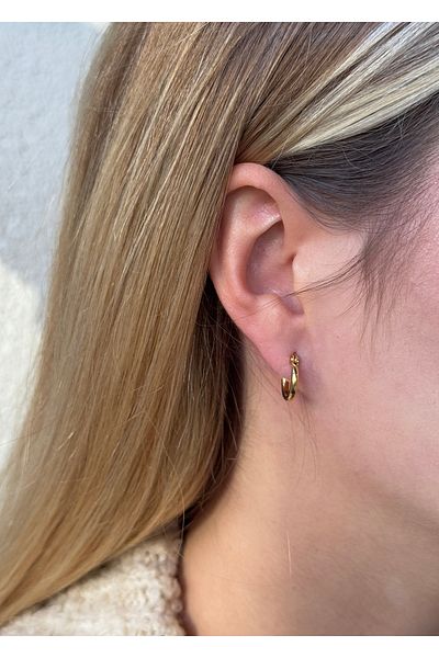KİLİGİSTANBUL Minimal Steel Ring Earring