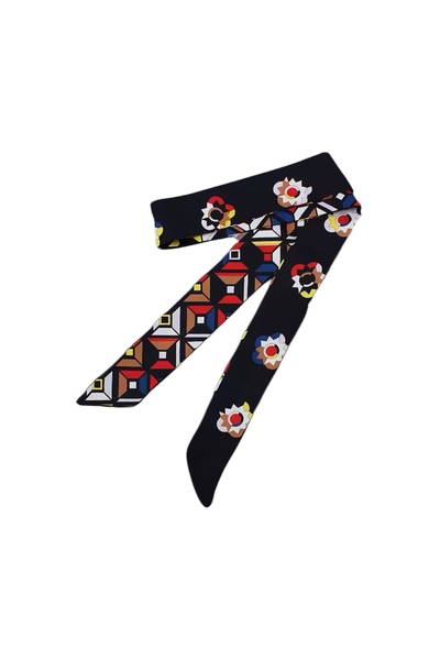 LWP Shop Herme UK Design İnce Fular Siyah