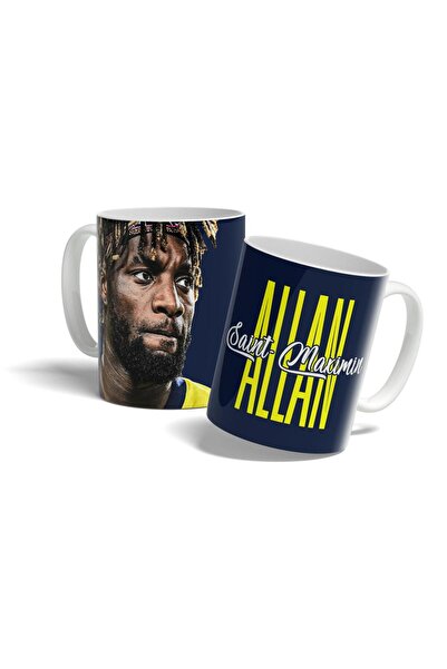 offside كوب ألان سانت ماكسيمين بتصميم ماكسيمين مطبوع باللون الأصفر والأزرق ال...