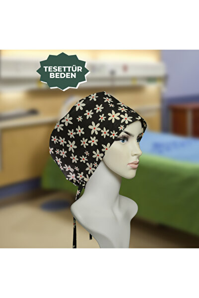 YİĞİTBAŞI Doktor Hemşire Aşçı Cerrahi Bone Hastane Anne Bone Iş Bandanası Pamuklu Kumaş Lastikli