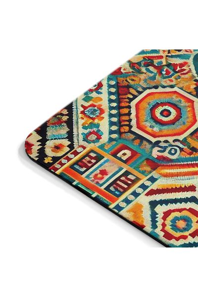 BASKIBAZAR Since 2020 Authentic Kilim Pattern Printed Rectangular Mousepad