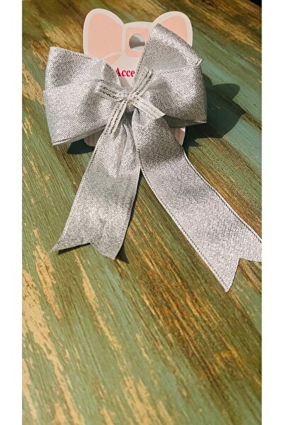 Bright3 شريط أسود لامع - مشبك شعر مطاطي بفيونكة مزدوجة، لحفلات الزفاف والحناء