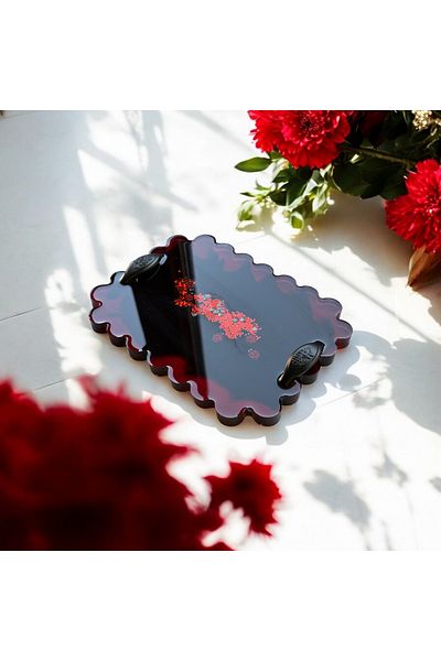 Home Epoxy Resin Jewelry Tray - Ladybug - Width: 19 cm Length: 15 cm