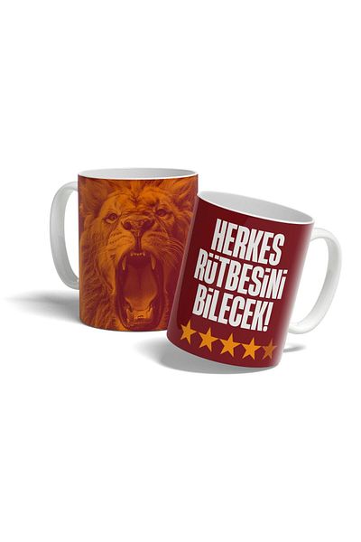 OFFSIDE Yellow Red Printed Fan Gift Mug Cup with Everyone to Know His Rank Porcelain Cup