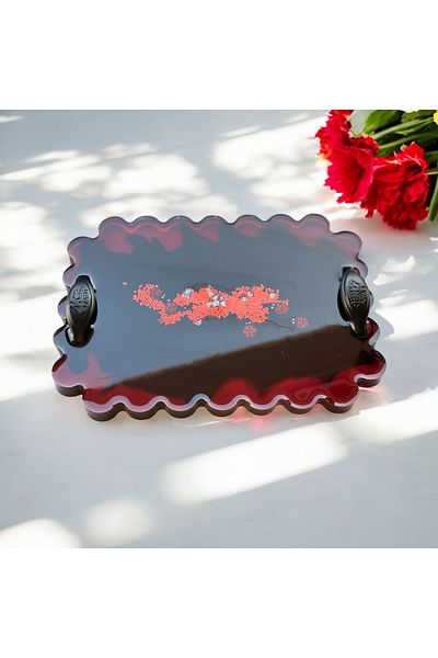Home Epoxy Resin Jewelry Tray - Ladybug - Width: 19 cm Length: 15 cm