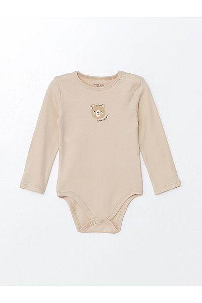 LC Waikiki Lcwk Crew Neck Printed Baby Boy Snap Body Set of 2