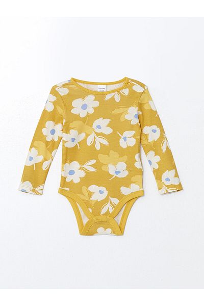 LC Waikiki Snap-on Crew Neck Bodysuit for Baby Girl - Pack of 2