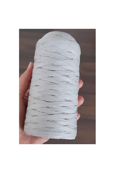 Nusrat Bilişim New Imported Raffia Rope - Custom Wrap Bag Accessory (Light Grey)
