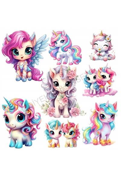 hediyehobihersey Yeni Unicorn Yenilebilir Resimli Pasta, Pasta Resmi, Şekerli...