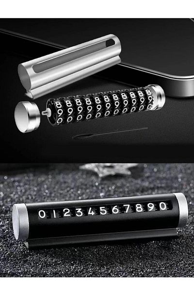 optana Parkingmatic Metal Case - Auto Phone Number Flip, Car Interior Phone Number, Windshield Parking Number