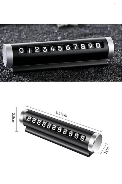 optana Parkingmatic Metal Case - Auto Phone Number Flip, Car Interior Phone Number, Windshield Parking Number