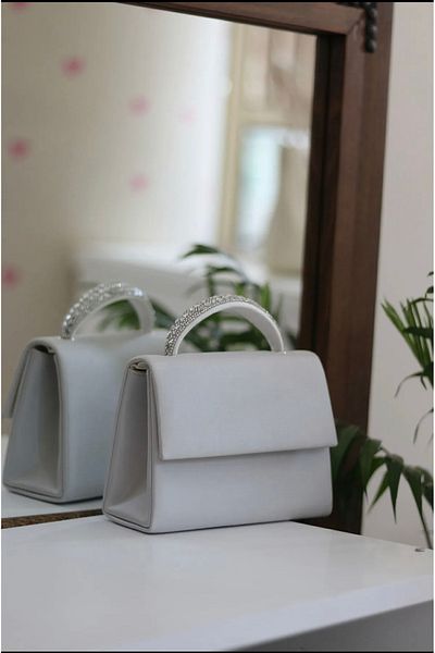 Moom Bag Geantă de umăr pentru rochie de seară, gri Stone Hold