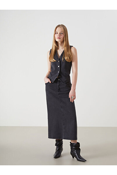 LC Waikiki Natuvera Standard Fit Damen-Jeansrock