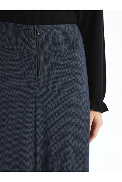 LC Waikiki Lcw Grace Print A-Line Women's Skirt with Zippered Waist