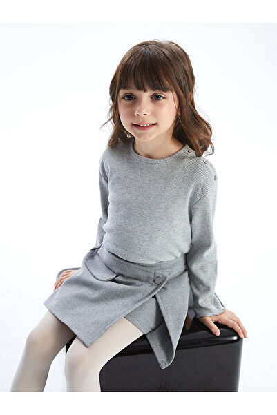 LC Waikiki Lcwk Beli Lastikli Kız Çocuk Şort Etek Ve Külotlu Çorap 2'li Takım