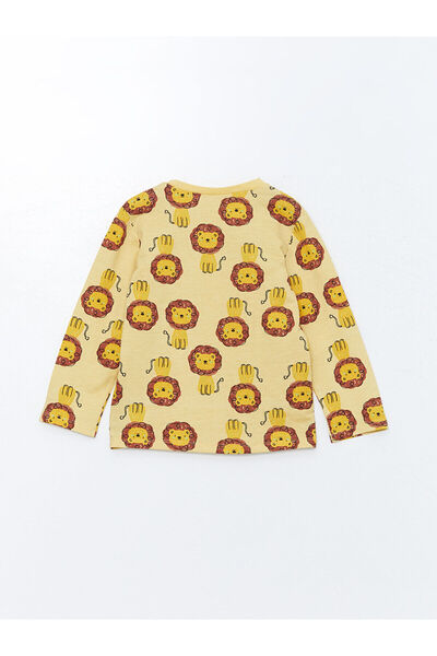 LC Waikiki LCW baby Crew Neck Long Sleeve Printed Baby Boy Pajamas Set