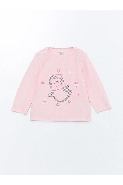 LC Waikiki Lcwk Crew Neck Velvet Girl's Pajama Set