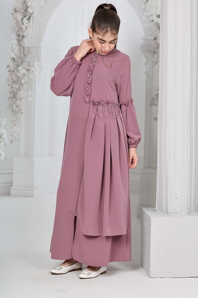 Jannock Κοριτσίστικο Κρυστάλλινο Κρεπ Μακρύ Χιτζάμπ Φεράζ