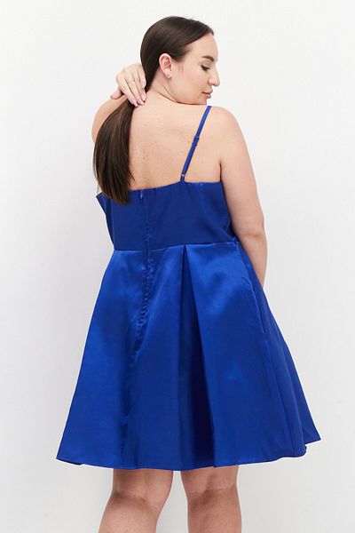 B Darlin Women Plus Size A-line Dress, Royal Blue