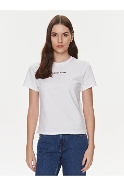 Tommy Hilfiger Tommy Jeans Kadın Reg Essentıalentıal Logo 1 Kısa Kollu T-shırt