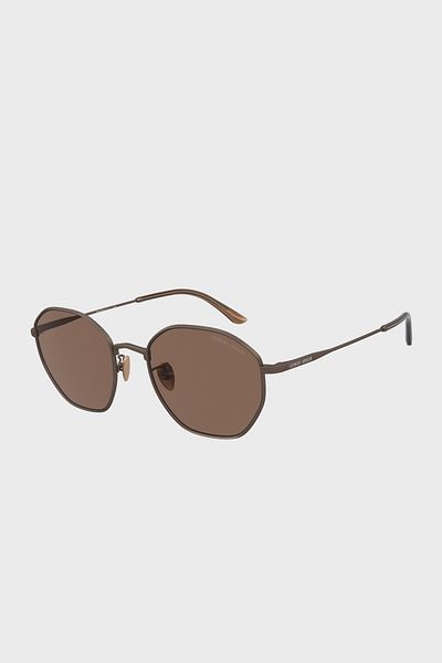 Giorgio Armani Man Square Sunglasses- Ar 6150 - Lense Size:53mm - Matte Bronze