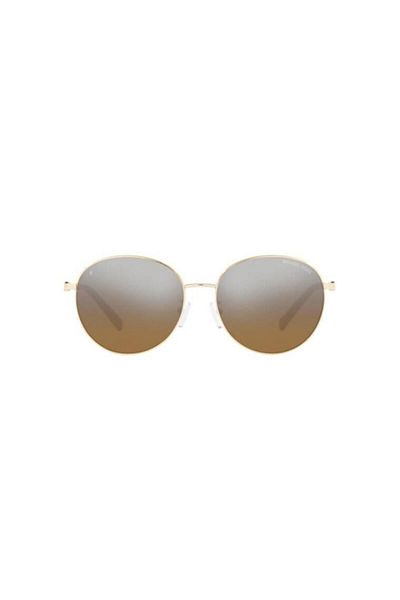 Michael Kors Woman Round Sunglasses- Mk 1119 - Lense Size:57mm - Light Gold