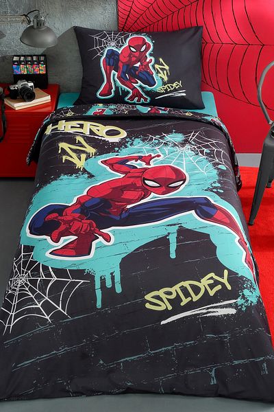 Özdilek Özdilek Single Licensed Duvet Cover Set - Spiderman Street