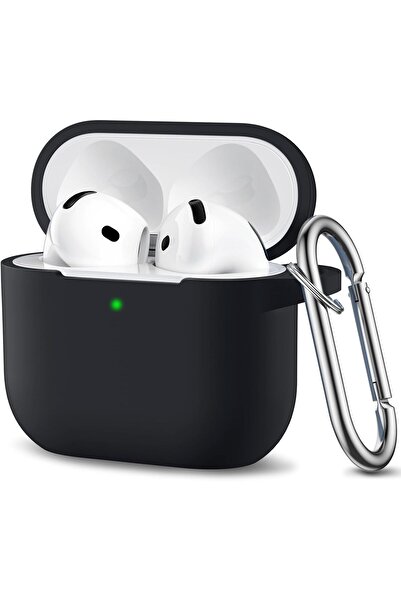 Fibaks Airpods 4. Nesil 2024 Uyumlu Kulaklık Kılıfı Askı Aparatlı Yumuşak Silikon Koruyucu Kılıf
