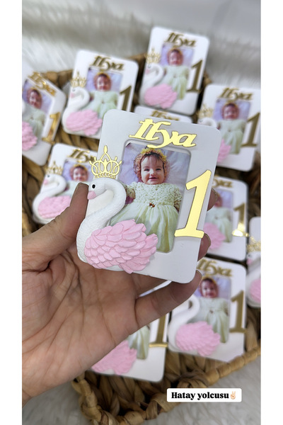 Mgs Kuğulu bebek magneti resımlı (20 adet)