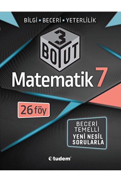 Tudem Yayınları Tudem 7. Sınıf Matematik 3 Boyut 26 Föy Yeni Nesil Soru Bankası