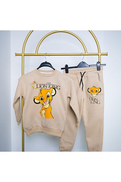 BookOrBook Lion King Printed 3 Thread Raster Premium Quality Kids Tracksuit Set