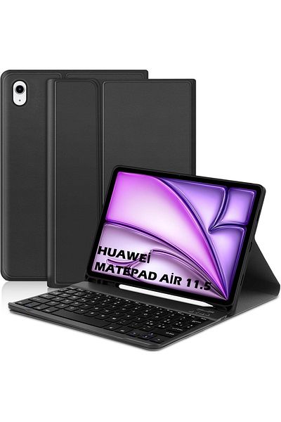 m.tk moveteck Huawei Matepad Air 11.5'' Compatible Bluetooth Enabled Stand Pen Compartment Keyboard Case Magnetic