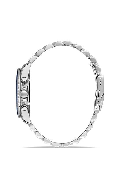 Navimarine Nm009-02 Multifunction Silver Color Steel Men's Wrist Watch
