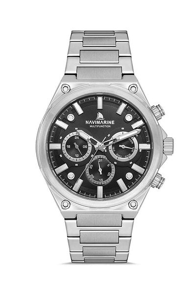 Navimarine Nm265-02 Multifunction Silver Color Steel Men's Wrist Watch