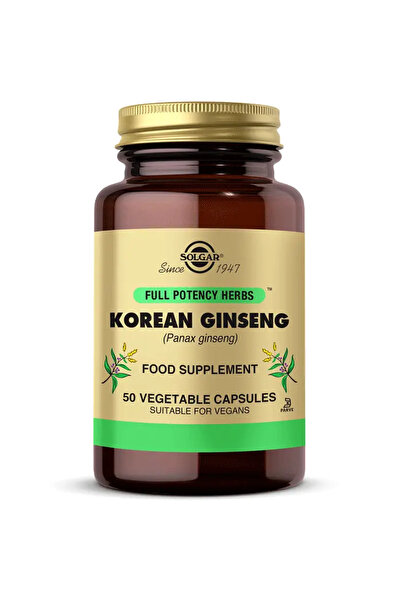 Solgar Korean Ginseng (PANAX GİNSENG) 50 Kapsül E-vital