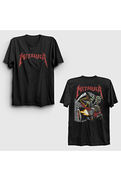Presmono Unisex crni Metallica Cincinnati print Brandon Heart ranac Štampano ...