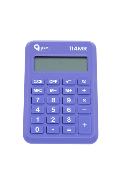 Pin Cep Tipi Hesap Makinesi Mor Renk