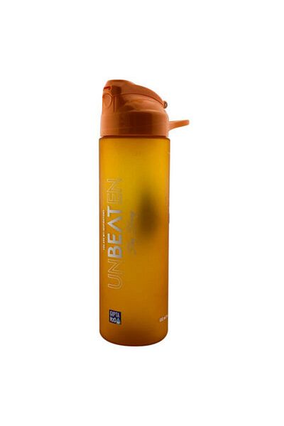 Gıpta Unbeaten Tritan Patterned Water Bottle with Straw 630 Cc Orange