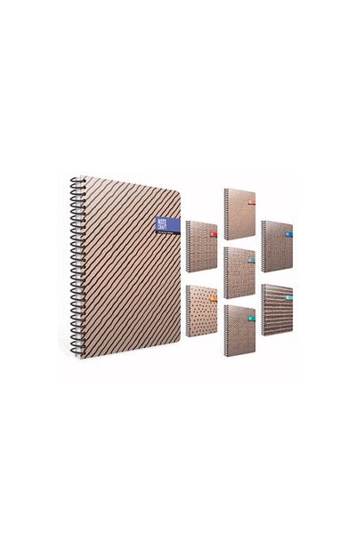 Gıpta Caiet Notecraft - 17x24 pătrat, copertă rigidă spiralată, 120 Yp
