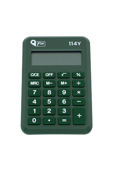 Pin 114Y 8 Hane Yeşil Mini Hesap Makinesi GKE