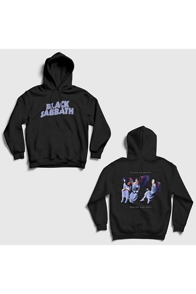Presmono Hanorac unisex cu glugă cu imprimeu pe spate Black Sabbath Hh V2 516968 tt