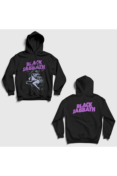 Presmono Унисекс суитшърт с качулка и принт на Black God Metal Black Sabbath 516647tt