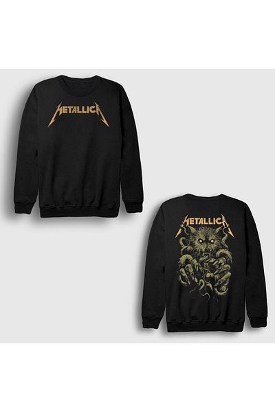 Presmono Μαύρο φούτερ Metallica Unisex - The Wolf Back Printed 518088 ττ