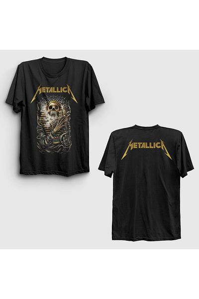 Presmono Μπλουζάκι Tutankhamun Metallica Unisex Μαύρο κρανίο 517793 ττ