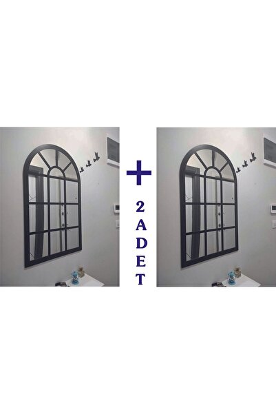 ONCA HEDİYELİK 2 Adet Pencere Ayna Dekoratif Pleksi Aynalı 50x80 Cm Altı Adet...