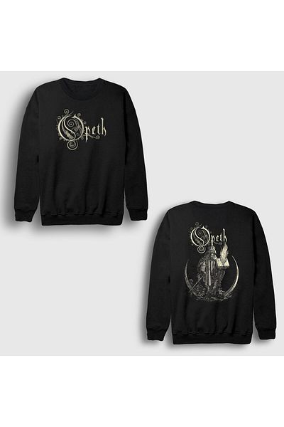 Presmono Унисекс черен суитшърт с щампа на гърба Faith V2 Opeth 516507tt