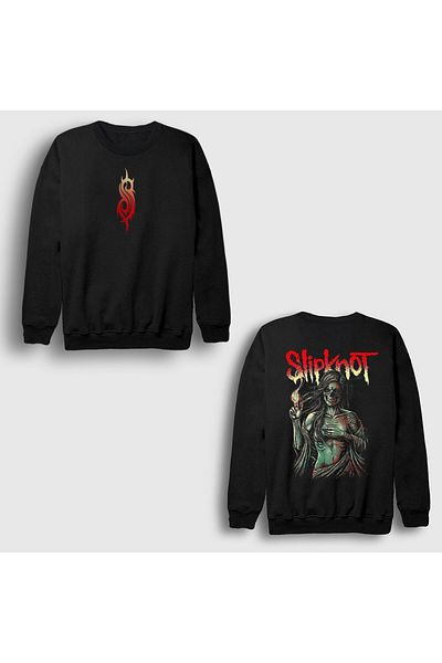 Presmono Унисекс черен суитшърт с щампа на гърба на Slipknot с метъл мотив Burn Me Away 516240tt