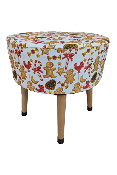 ustaagac Kurabiye Adam Kozalak Horoz Şekeri Puf Koltuk Tabure – 38x43 cm | Be...